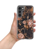 Image 9 of Dark Rose Gold Butterfly Design Goth Inspired Clear Case for Samsung®