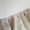 Frilled antique French Linen Cushion. - Large