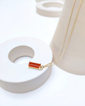 Image of Colgante Rectángulo Cornalina