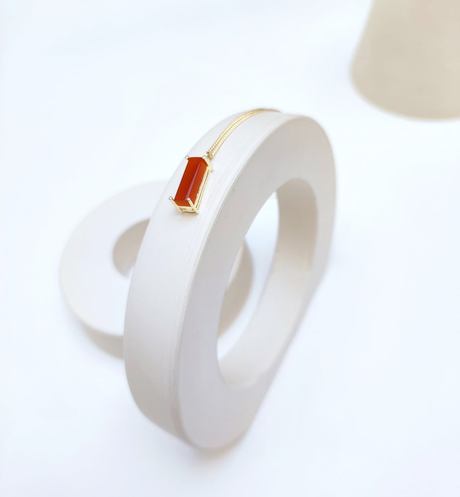 Image of Colgante Rectángulo Cornalina