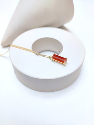 Image of Colgante Rectángulo Cornalina