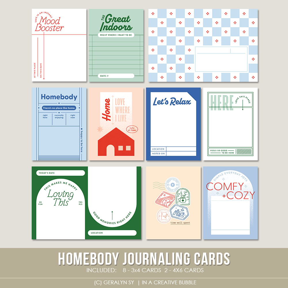 Image of Homebody Journaling Cards (Digital)