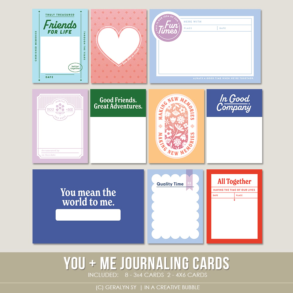 Image of You + Me Journaling Cards (Digital)