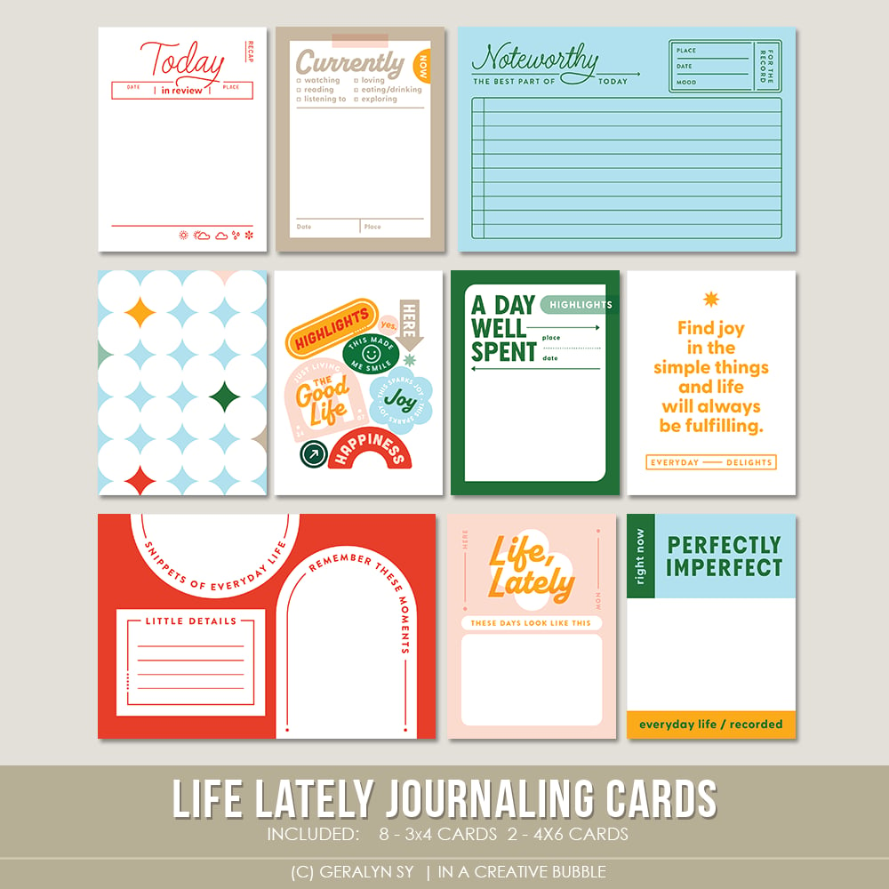 Image of Life Lately Journaling Cards (Digital)