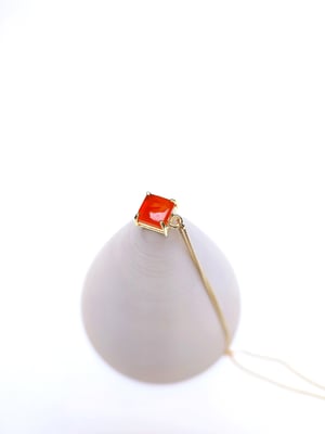 Image of Colgante Cuadrado Cornalina