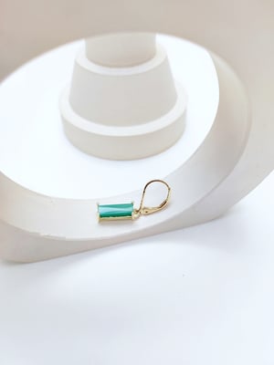 Image of Pendientes Rectángulo Crisoprasa