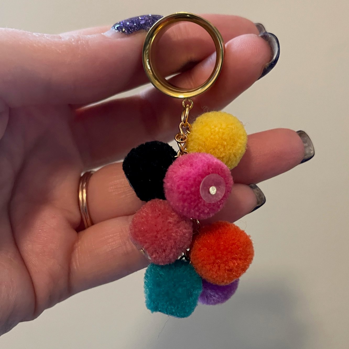 Image of Colorful Puff Tunnel Dangles (sizes 2g-2")
