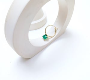 Image of Aros Cuadrados Ónix Verde