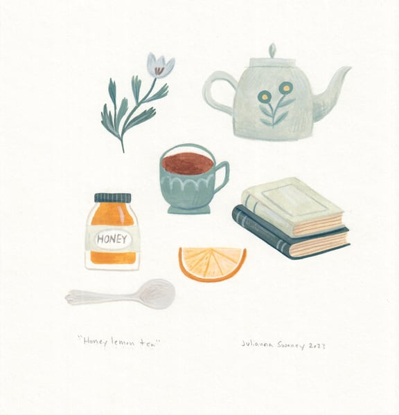 Image of Honey Lemon Tea Original Illustration