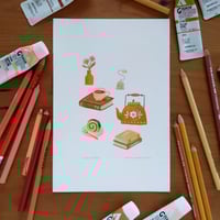 Image 2 of Swiss Roll Tea Original Illustration