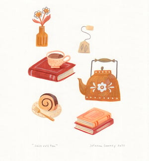 Image of Swiss Roll Tea Original Illustration