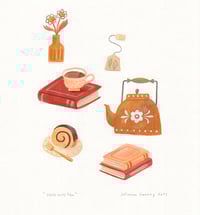 Image 1 of Swiss Roll Tea Original Illustration