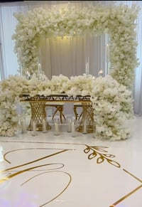 Wedding  stage design cherry blosson silk flowers 