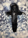 Santa Muerte in All Black altar doll by Ugly Shyla.