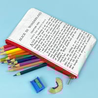 Image 1 of Alice in Wonderland Book Page Pencilcase
