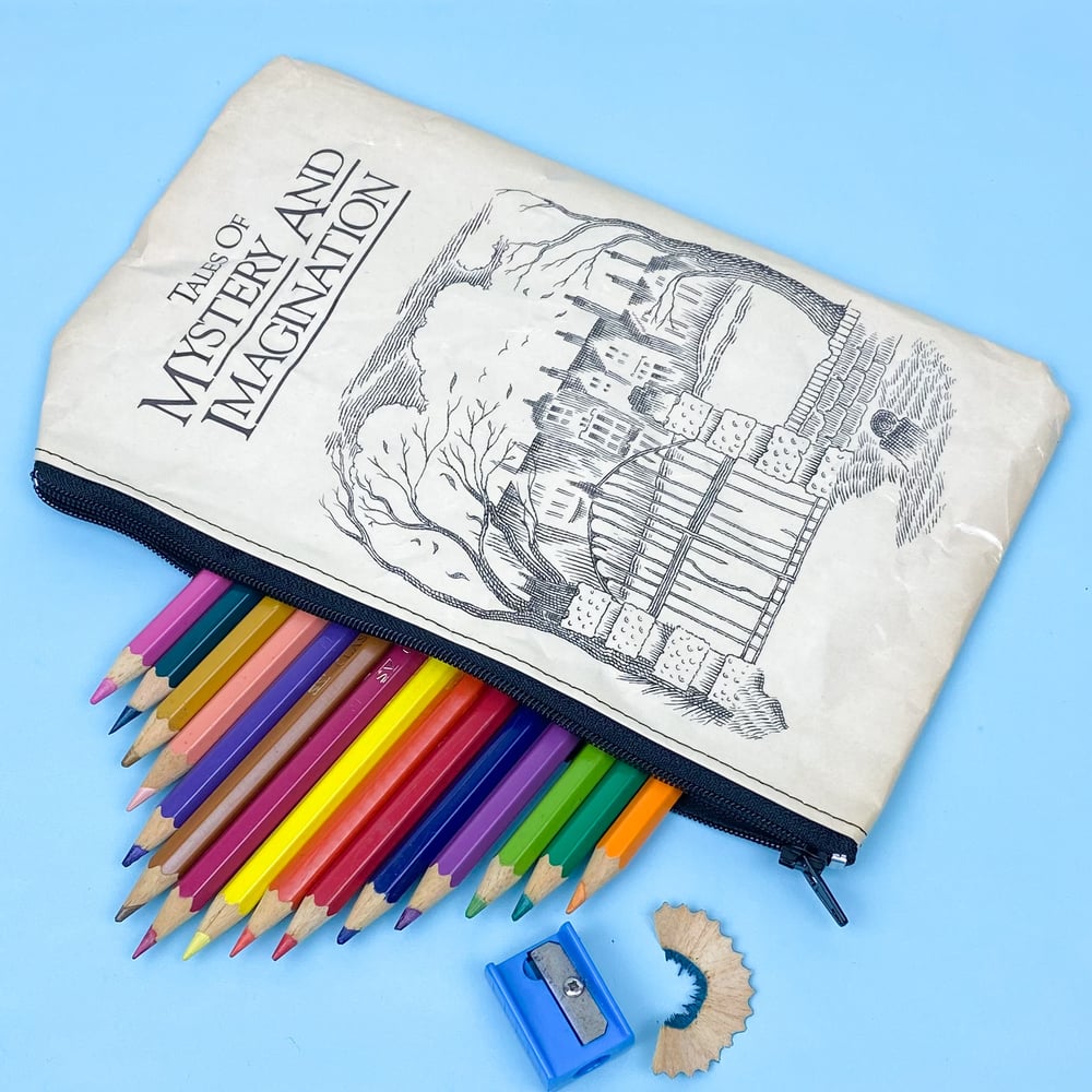Image of Tales of Mystery and Imagination, Edgar Allan Poe Book Page Pencil Case