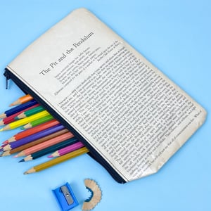 Image of Tales of Mystery and Imagination, Edgar Allan Poe Book Page Pencil Case