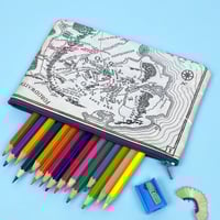 Image 1 of The Shire Map, Lord of the Rings Book Page PencilCase 
