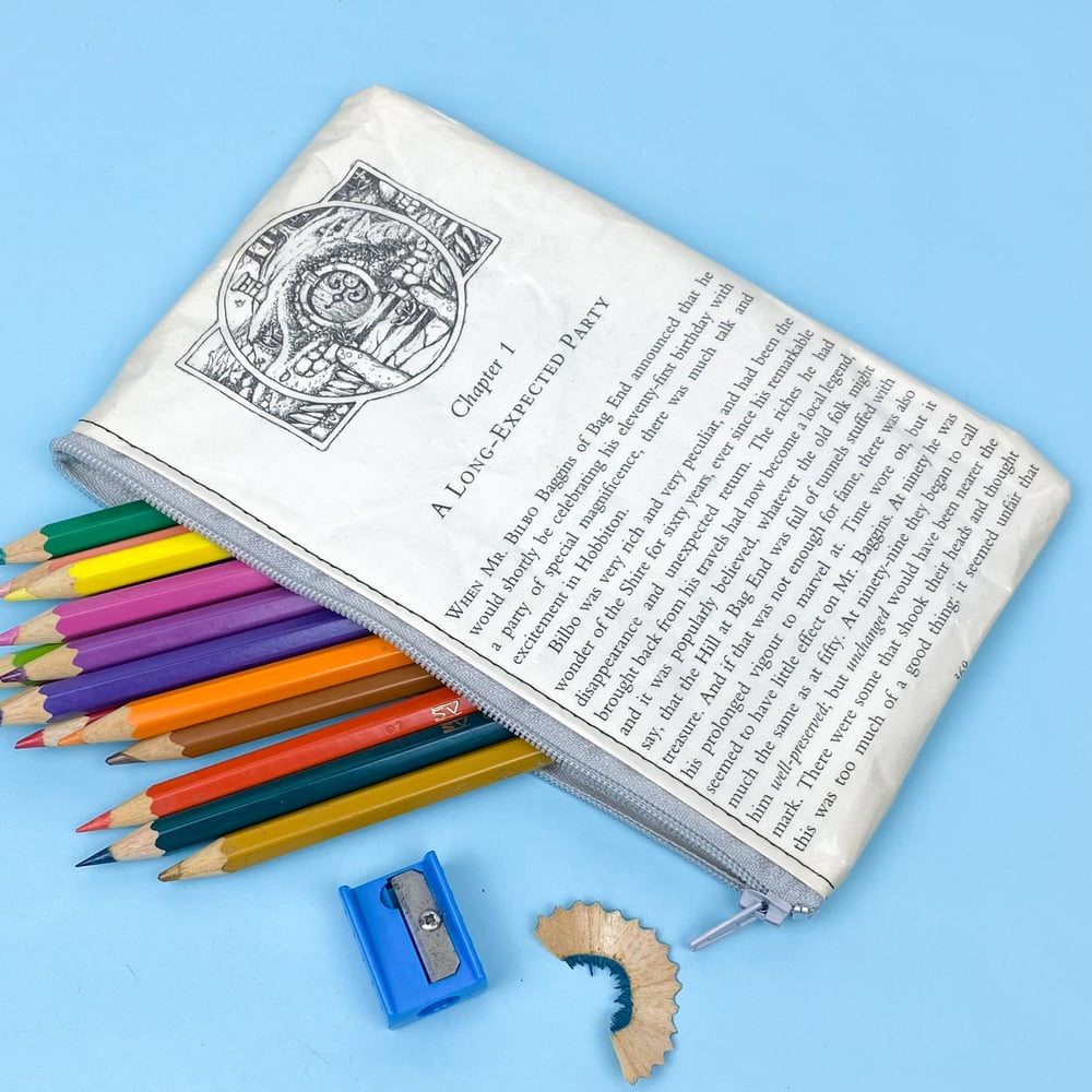 Image of  A Long Expected Party, Lord of the Rings Book Page Pencil Case