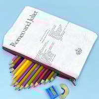 Image 1 of Romeo and Juliet, Shakespeare Book Page Pencilcase 