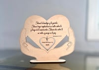 Image 1 of Lord Hands Heart with a Bible Verse