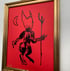 devil on red (hand augmented print) FRAMED Image 4