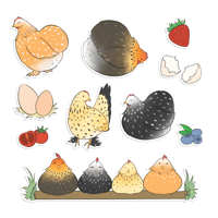Image 2 of Chickens Sticker Sheet