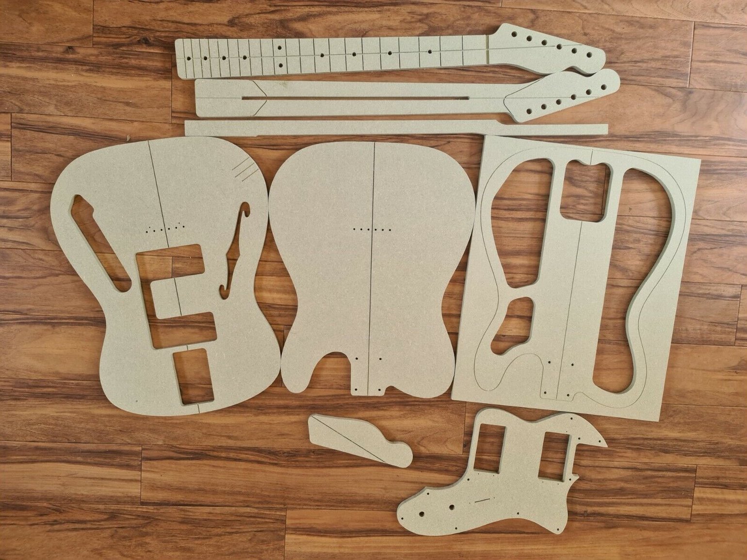 Image of 1972 Thinline Telecaster Guitar Template Set 