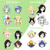 Image 1 of Final Fantasy Character Sticker Sets