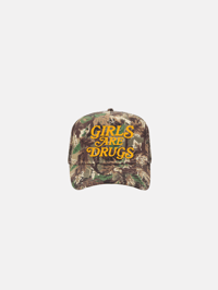 Image 1 of GIRLS ARE DRUGS® TRUCKERS - HUNTING CAMO / YELLOW