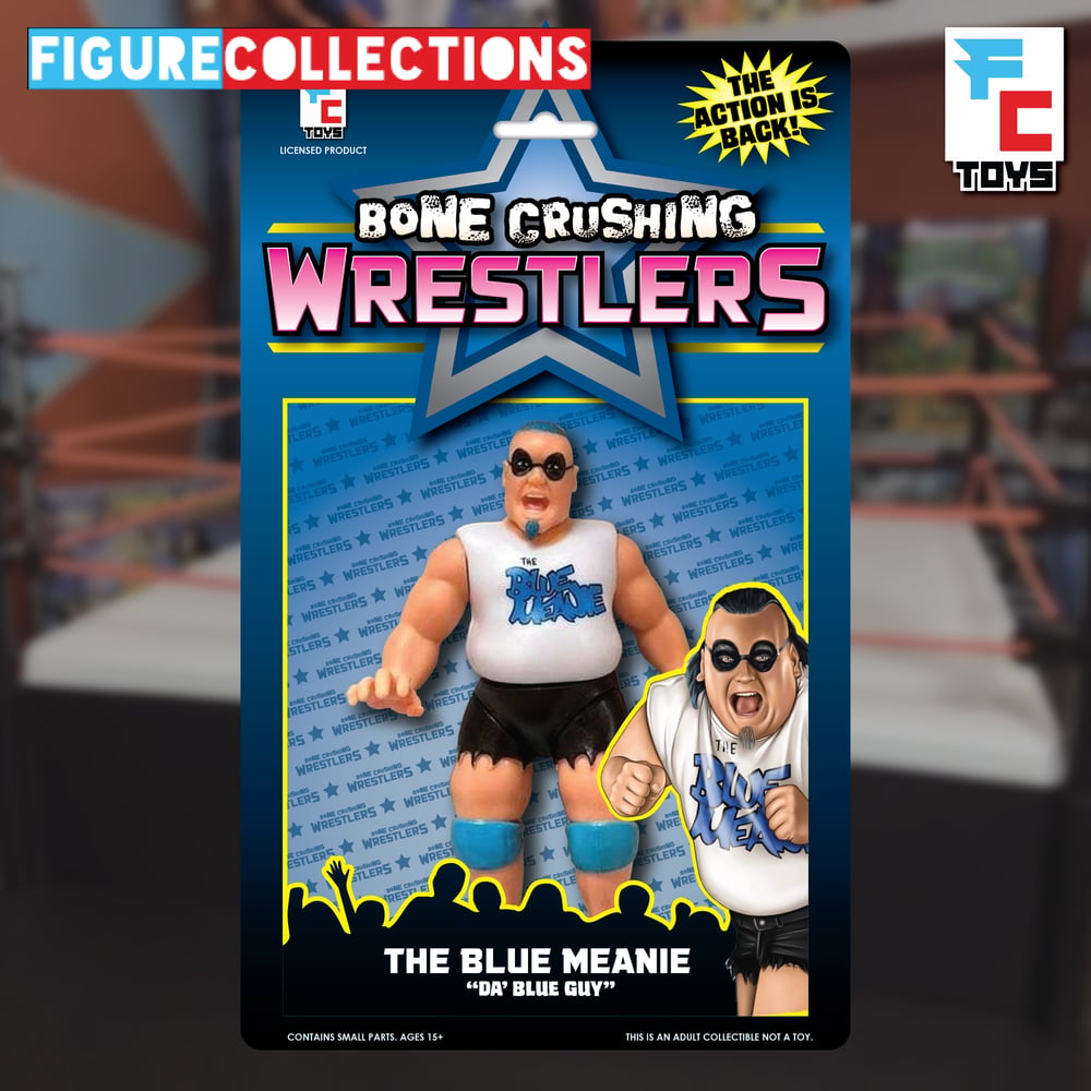 Image of **IN STOCK** BLUE MEANIE Bone Crushing Wrestlers Series 1 Figure