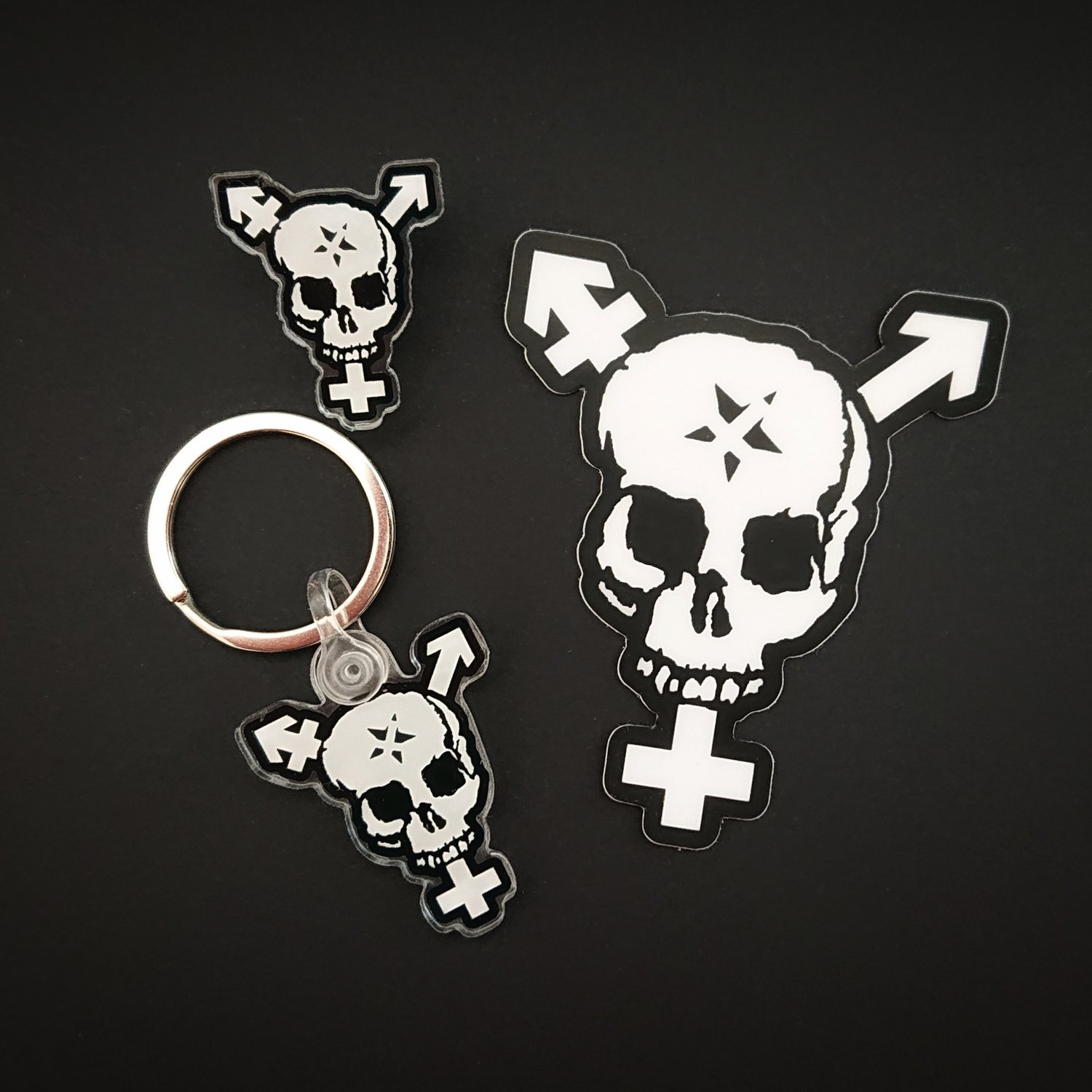 Image of Pin Badge, Keyring, Sticker Set