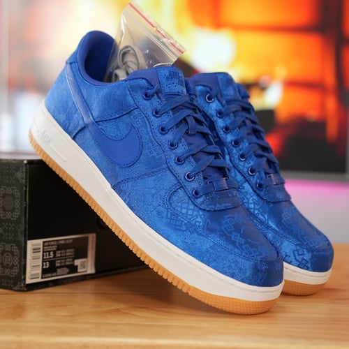 Image of Nike Air Force 1 Low CLOT Blue Silk
