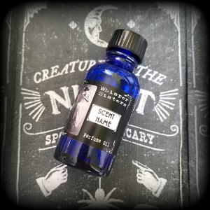 Image of Scent Dupes (type) Perfume Oil in 1 oz Cobalt Blue Screw Cap Bottle