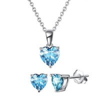 Image 2 of Mini Blue Love Sterling Silver Necklace