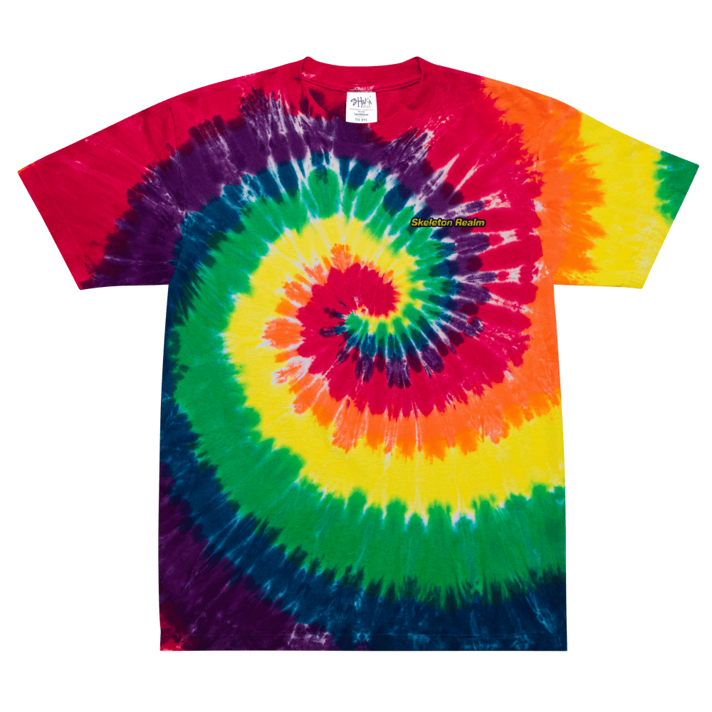 Image of Skeleton Realm Swagger Enthusiast tie-dye t-shirt