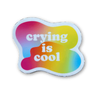 Crying Is Cool No Sparkles Sticker