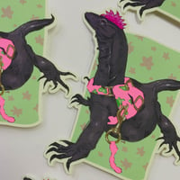 Image 2 of pink punk rock lizard sticker