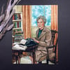 Agatha Christie Signed Watercolor Print