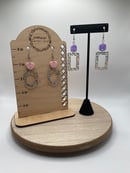 Image 2 of Hexagon and Rectangle Cutout Acrylic Earrings