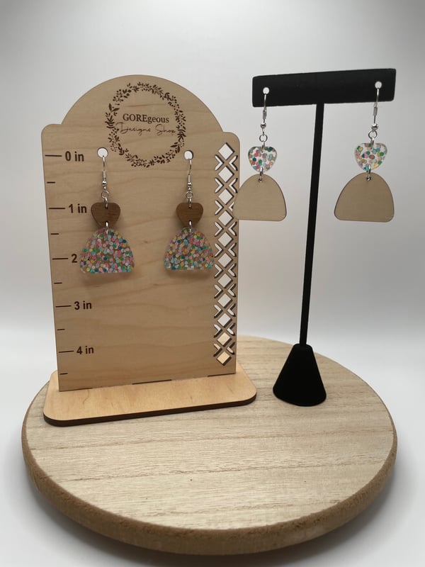 Image of Dome Confetti Acrylic Earrings