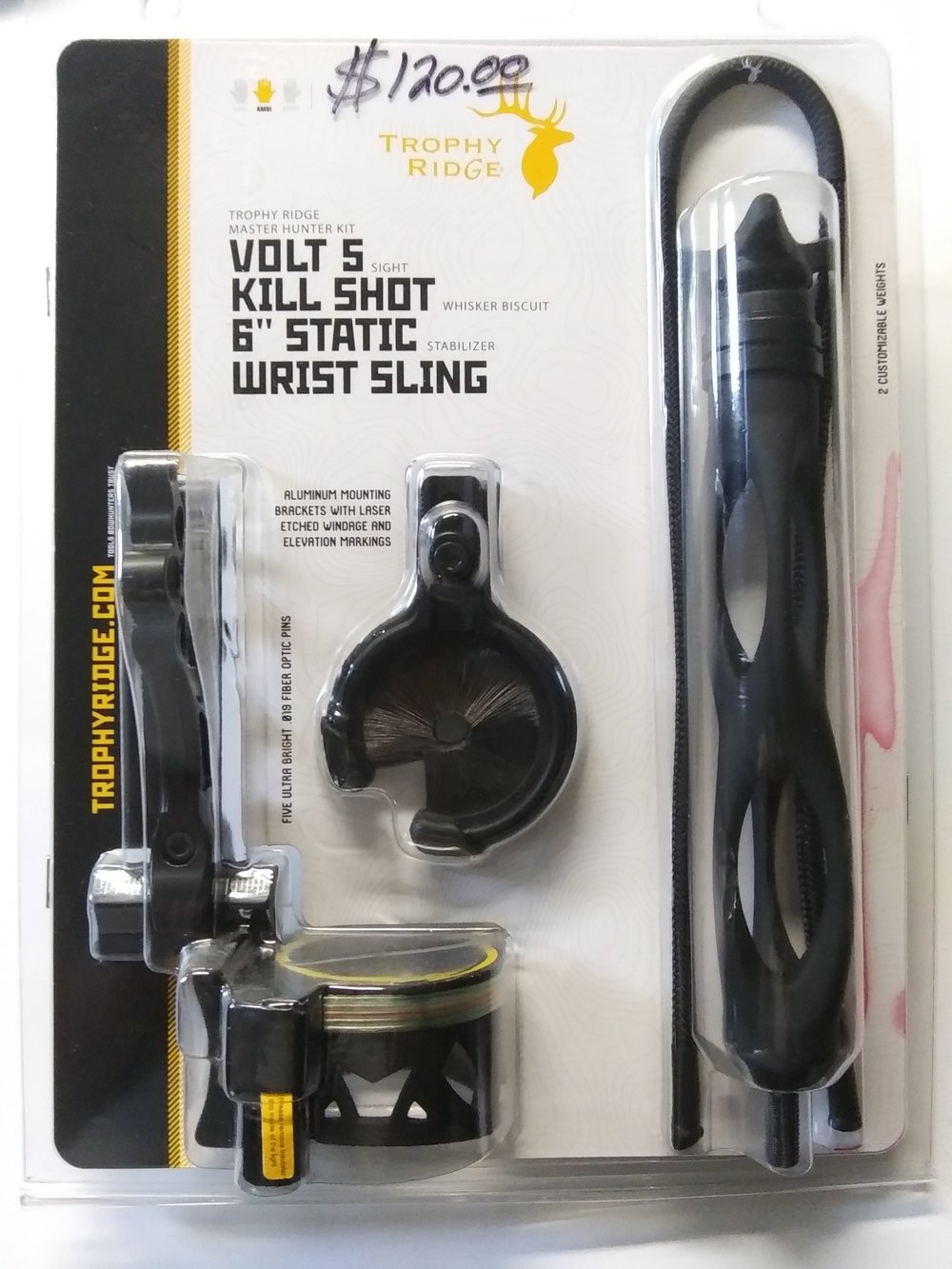 Image of TROPHY RIDGE VOLT 5 KILL SHOT 6'' STATIC WRIST SLING PACKAGE KIT