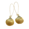 Ltd Ed - Gold Size Large Pippi Shell Drop Earrings 