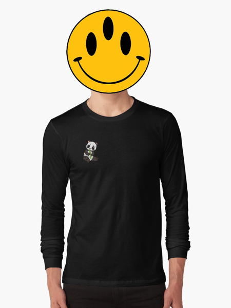 Image of Chrish the Panda - Long Sleeve T-Shirt (Black)