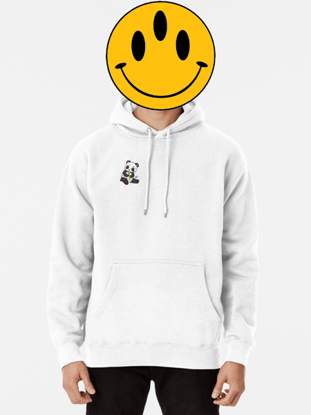 Image of Chrish the Panda - Pullover Hoodie (Ice White)