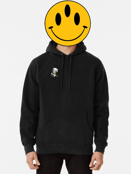 Image of Chrish the Panda - Pullover Hoodie (Black)