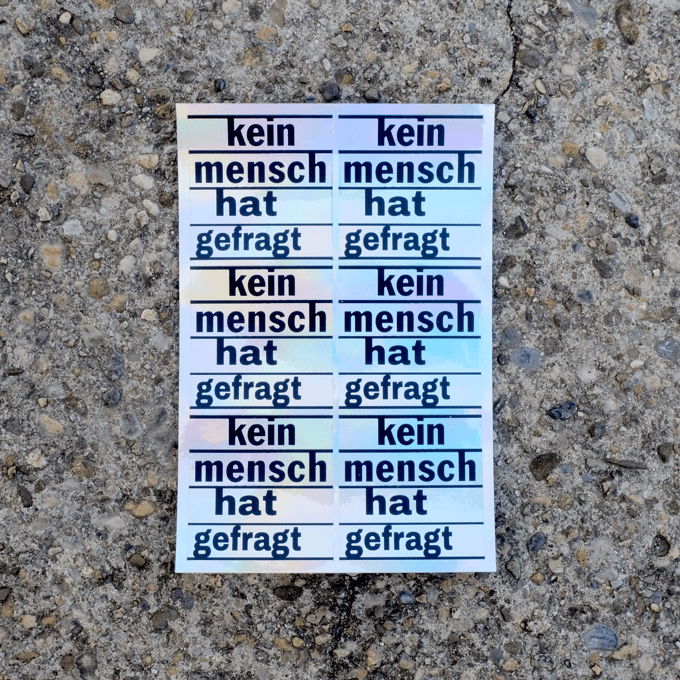 Image of Kein Mensch Hat Gefragt