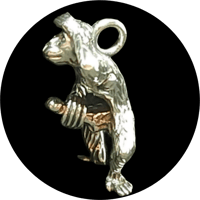 Image 3 of "The Signifying Monkey" Sterling Silver  Charm