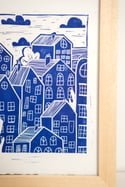 Linogravure « La Ville »