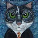 Hairy Potter as a cat art print